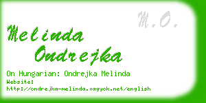 melinda ondrejka business card